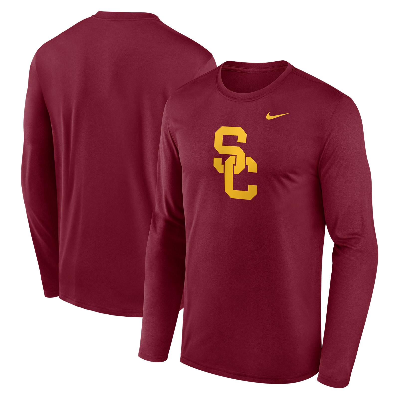USC Trojans Men's Nike Gray SC Interlock Dri-FIT Cotton Long
